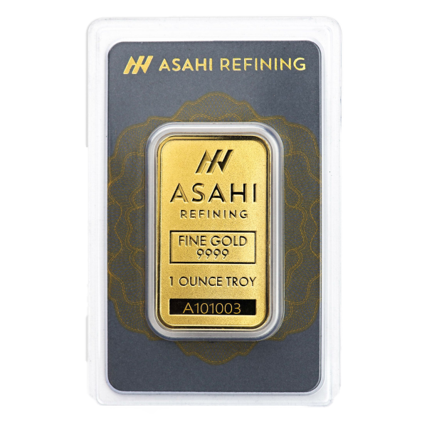 1oz GOLD ASAHI BAR front