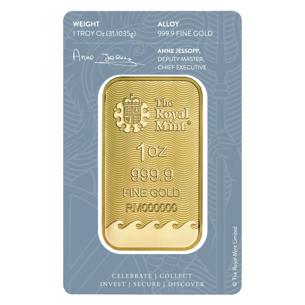 1oz GOLD BRITANNIA BAR front