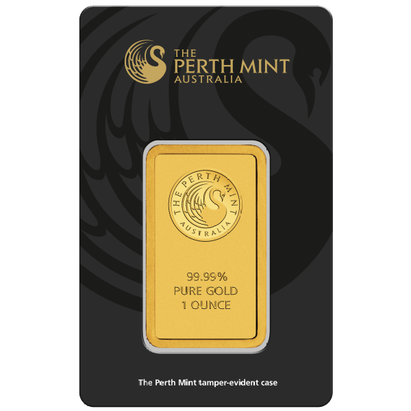 1oz GOLD PERTH BAR front